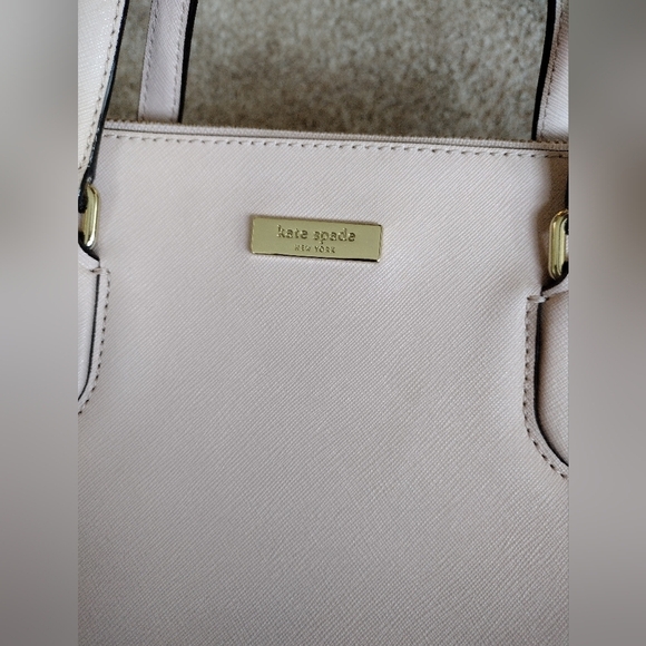 Kate Spade Laurel Way Saffiano Leather Blush Pink Satchel Crossbody Handbag - Picture 4 of 16